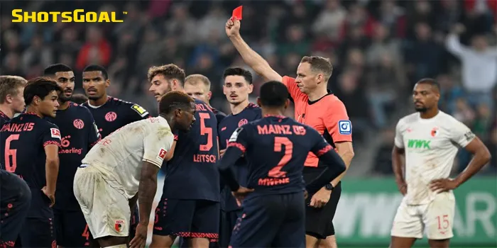 Bundesliga 24/25 : Penuh Kartu Merah, Augsburg Kalah dari Mainz